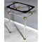 Fauceture Templeton 24" x 20-3/8" x 33-3/16" Acrylic Console Sink Legs, Brass VAH282033SB - alternate 2
